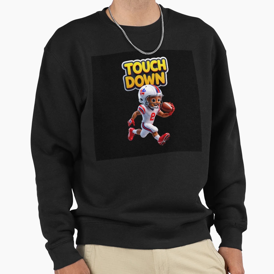Cartoon American Football Player Sweatshirt - Streetwear Style Men Women - T-Shirt, Sweatshirt, Hoodie