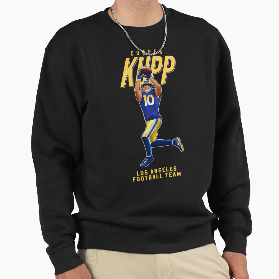 Cooper Kupp 10 Los Angeles Football Sweatshirt - Graphic Print for Adults - T-Shirt, Sweatshirt, Hoodie