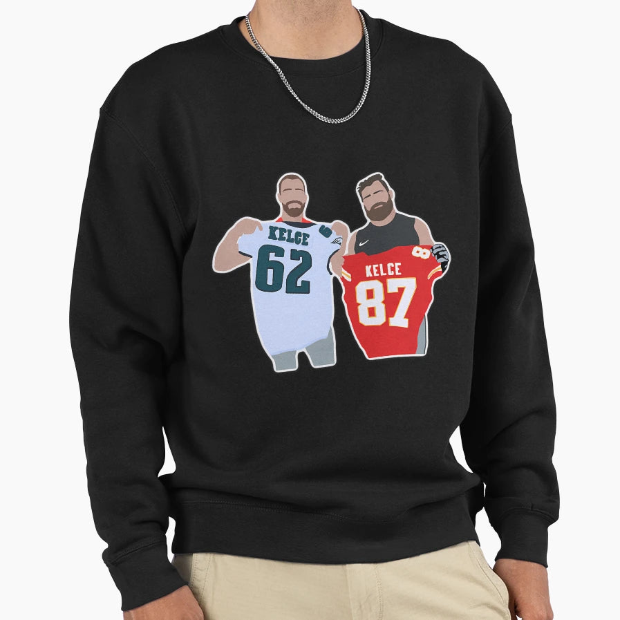 Kelce Brothers Sweatshirt - Aesthetic Graphic for Adults - T-Shirt, Sweatshirt, Hoodie