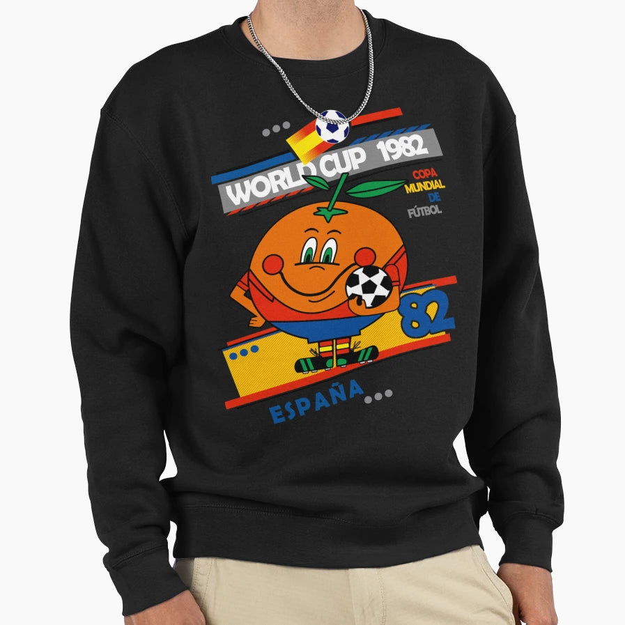 Naranjito Spain 82 Sweatshirt - Aesthetic Graphic for Adults - T-Shirt, Sweatshirt, Hoodie