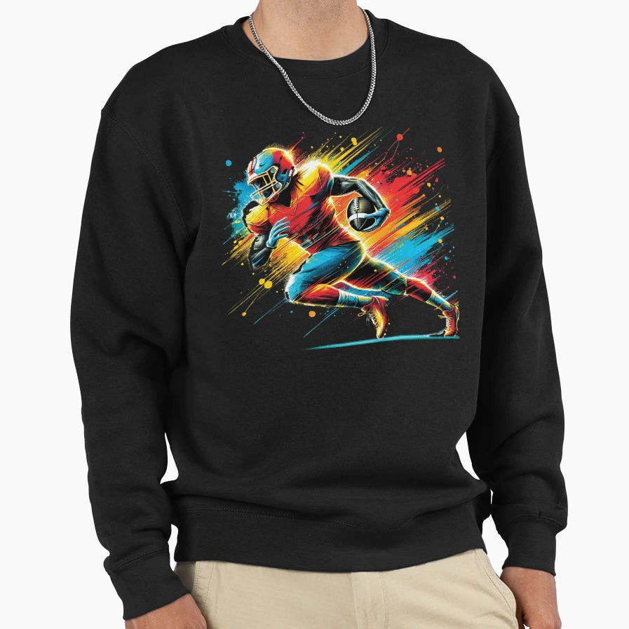 American Football Game Day Vibes Sweatshirt - Aesthetic Graphic for Adults - T-Shirt, Sweatshirt, Hoodie