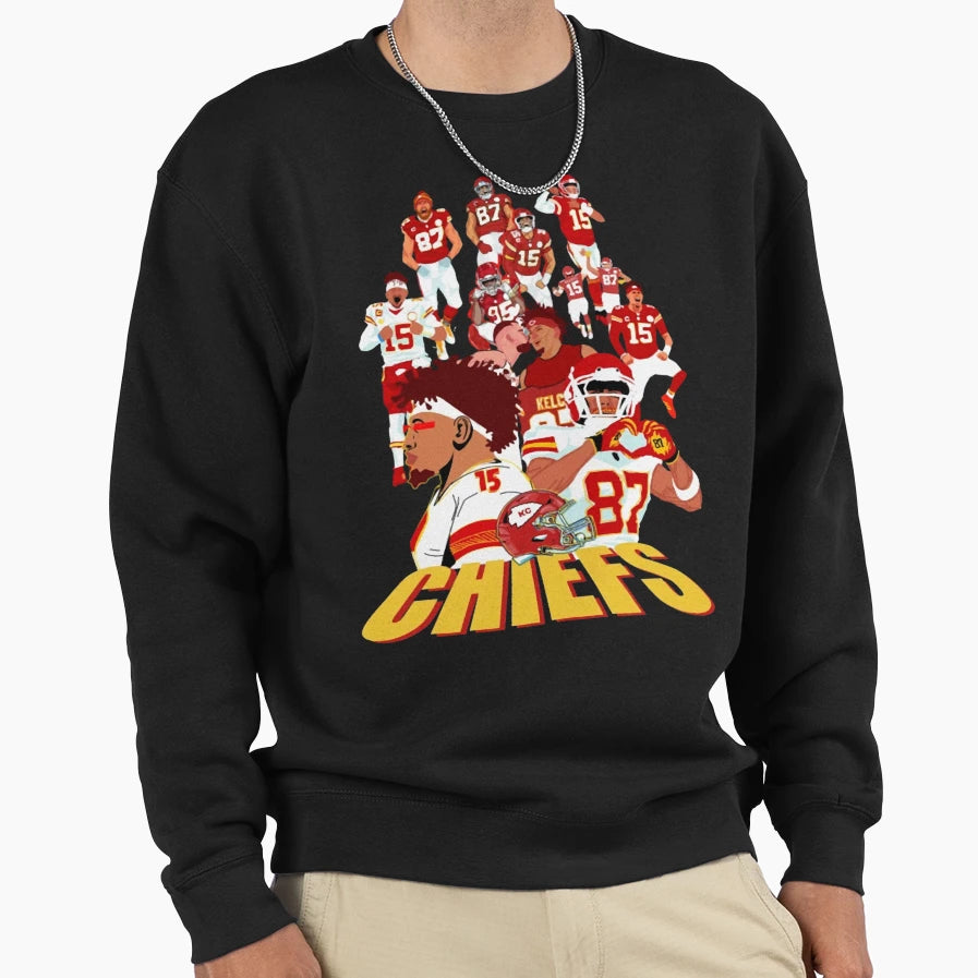 Art Kansas City Chiefs Sweatshirt - Graphic Print Unisex - T-Shirt, Sweatshirt, Hoodie