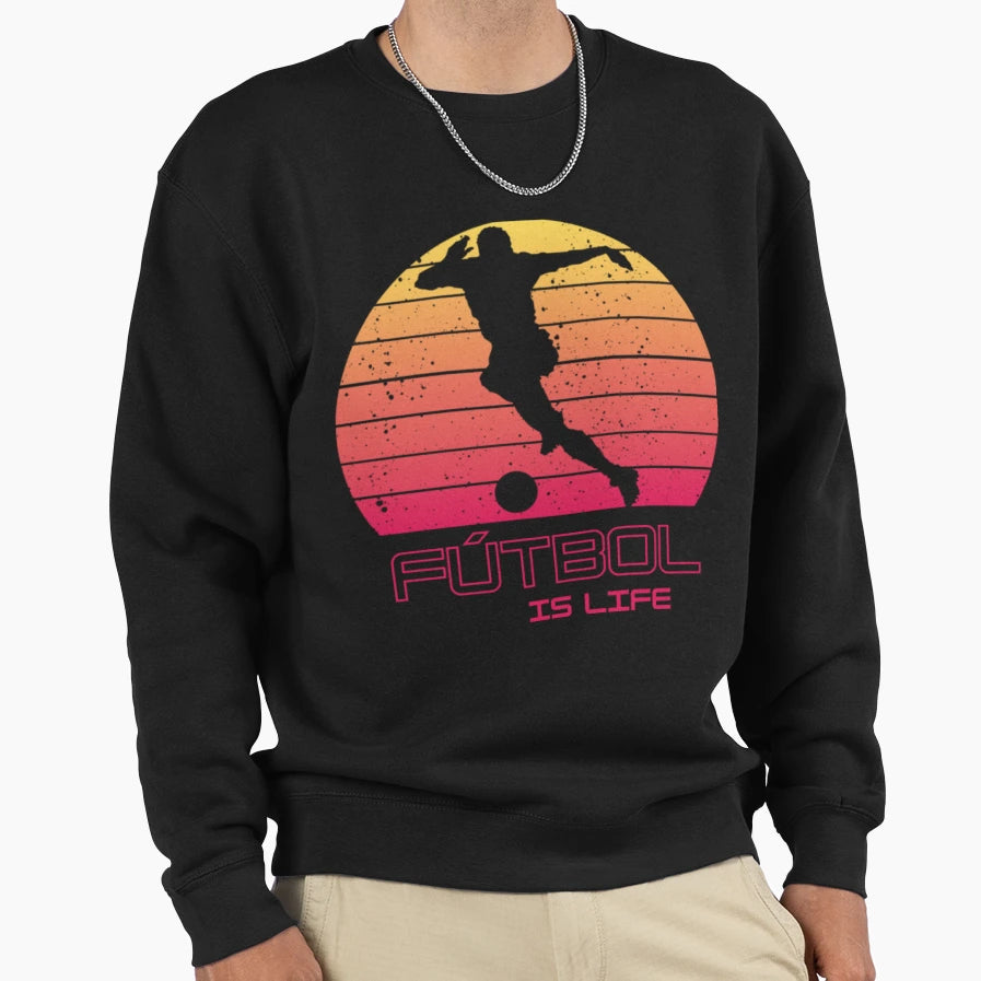 Futbol Is Life32 Sweatshirt - Graphic Print for Adults - T-Shirt, Sweatshirt, Hoodie