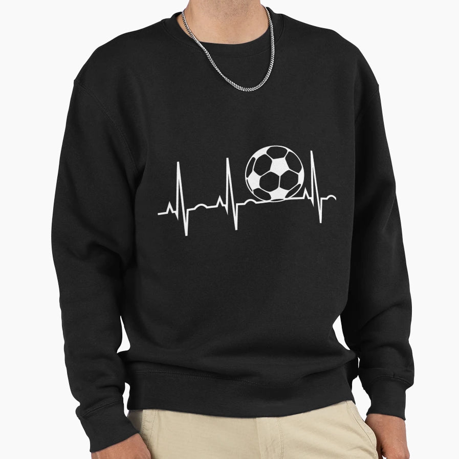 Soccer Heartbeat Soccer Ball Heartbeat Sweatshirt - Streetwear Style Unisex - T-Shirt, Sweatshirt, Hoodie