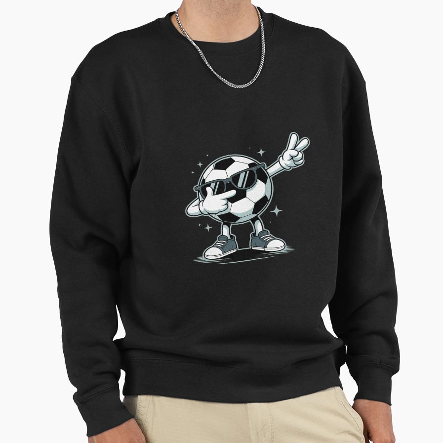 Dabbing Soccer Ball Sports Sweatshirt - Casual Everyday Wear Men Women - T-Shirt, Sweatshirt, Hoodie