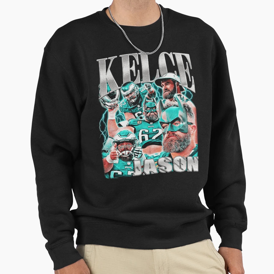 Fat Bat Kelce 90S Bootleg Sweatshirt - Custom Art Print Unisex - T-Shirt, Sweatshirt, Hoodie