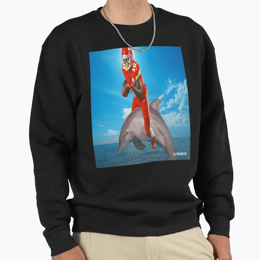 TH Dolphin Sweatshirt - Minimalist Print Men Women - T-Shirt, Sweatshirt, Hoodie
