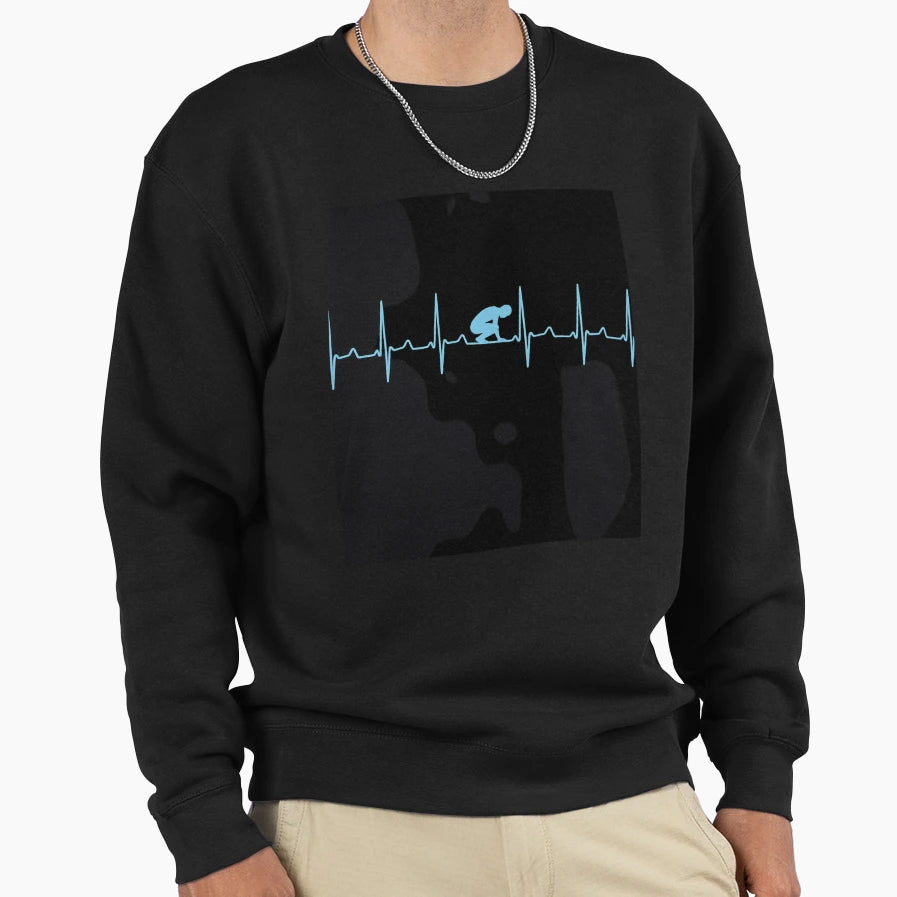 Golf Heartbeat Golfers Sweatshirt - Aesthetic Graphic for Adults - T-Shirt, Sweatshirt, Hoodie