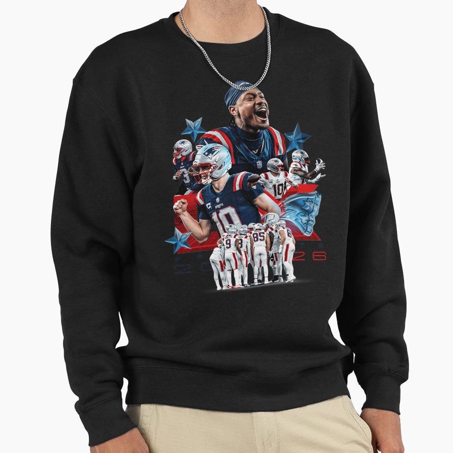 New England Patriots Team Sweatshirt - Trendy Graphic for Adults - T-Shirt, Sweatshirt, Hoodie