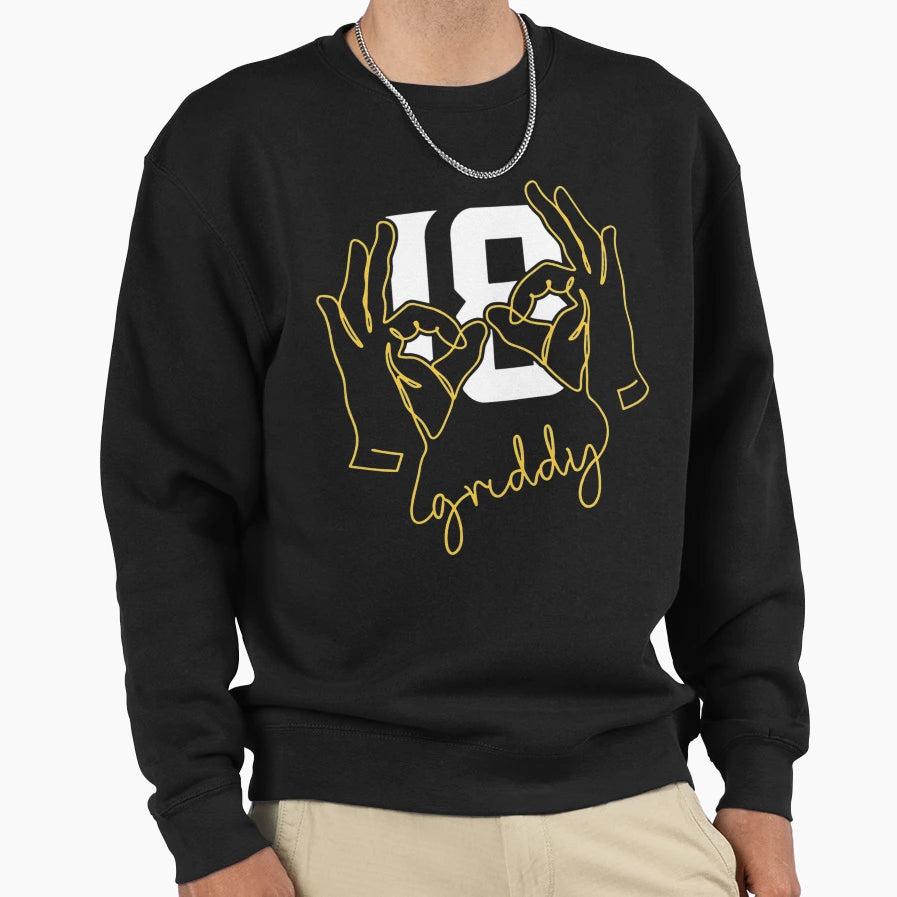 Friddy Okay Gold Sweatshirt - Trendy Graphic Men Women - T-Shirt, Sweatshirt, Hoodie