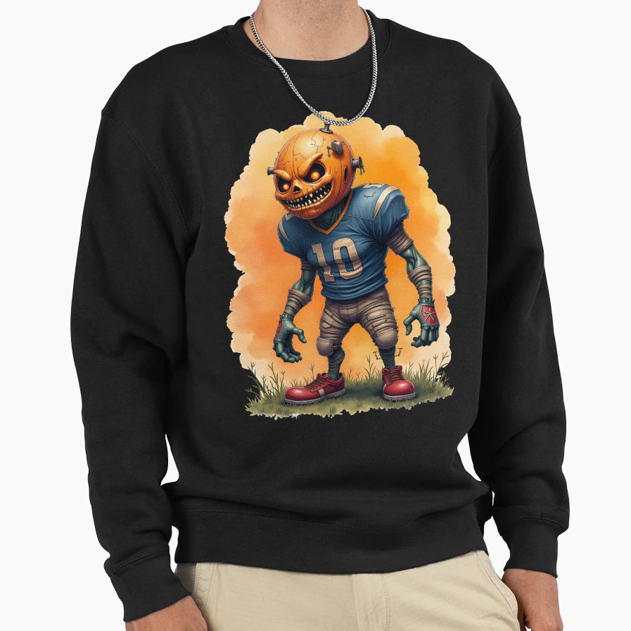 Halloweens Football Player Sweatshirt - Casual Everyday Wear Men Women - T-Shirt, Sweatshirt, Hoodie
