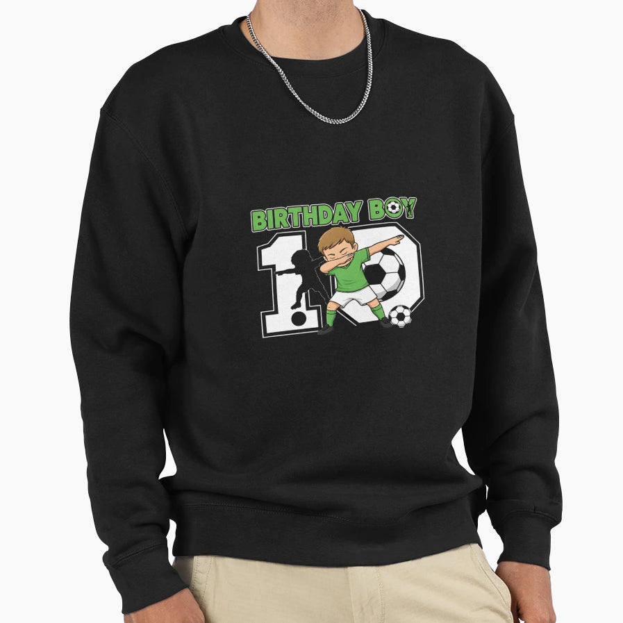 Soccer Birthday Number 10 Sweatshirt - Minimalist Print Men Women - T-Shirt, Sweatshirt, Hoodie