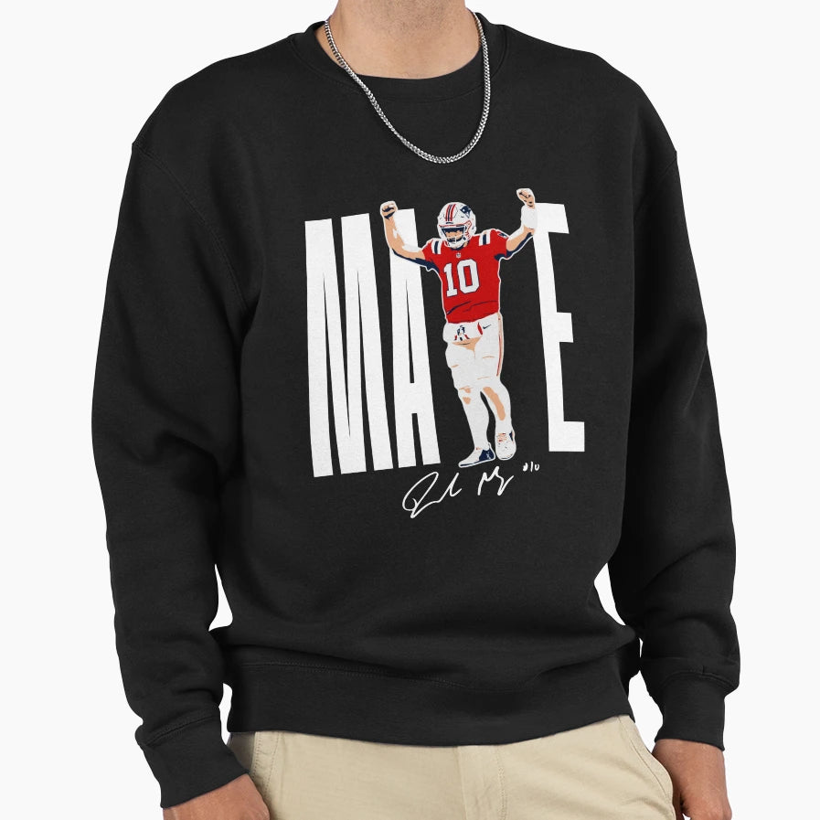 New England Football Maye Sweatshirt - Custom Art Print for Adults - T-Shirt, Sweatshirt, Hoodie