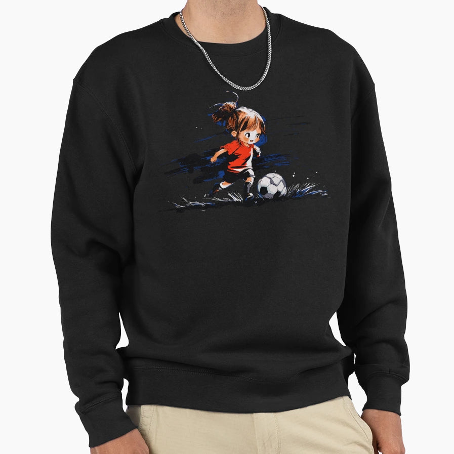 Chibi Soccer Player Sweatshirt - Streetwear Style for Adults - T-Shirt, Sweatshirt, Hoodie