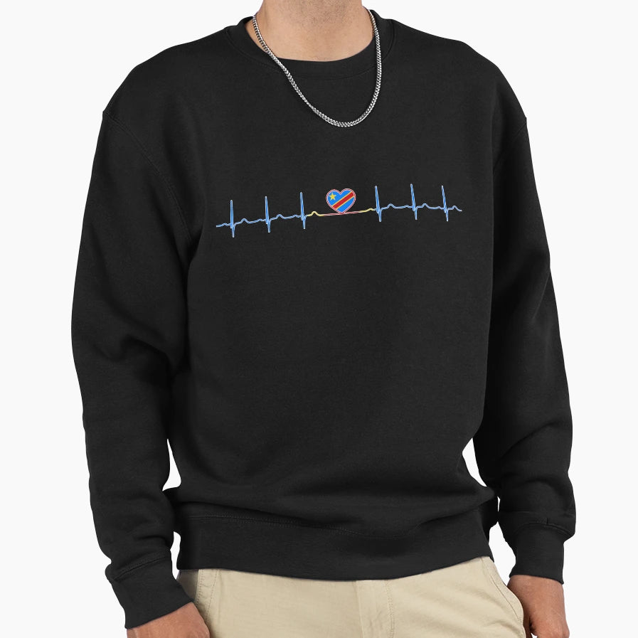 Heartbeat Dr Congo Sweatshirt - Novelty Apparel Unisex - T-Shirt, Sweatshirt, Hoodie