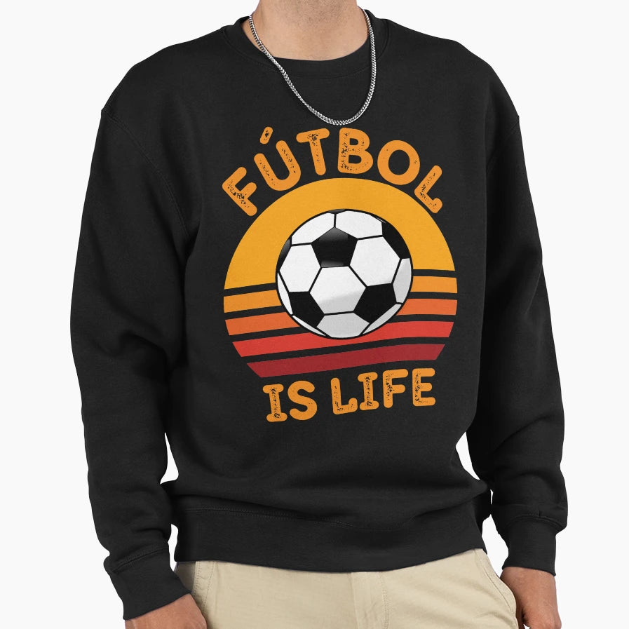 Futbol Is Life World Cup Qatar 2022 Sweatshirt - Minimalist Print Unisex - T-Shirt, Sweatshirt, Hoodie