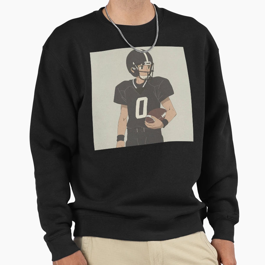 American Football Player Anime Sweatshirt - Casual Everyday Wear Unisex - T-Shirt, Sweatshirt, Hoodie