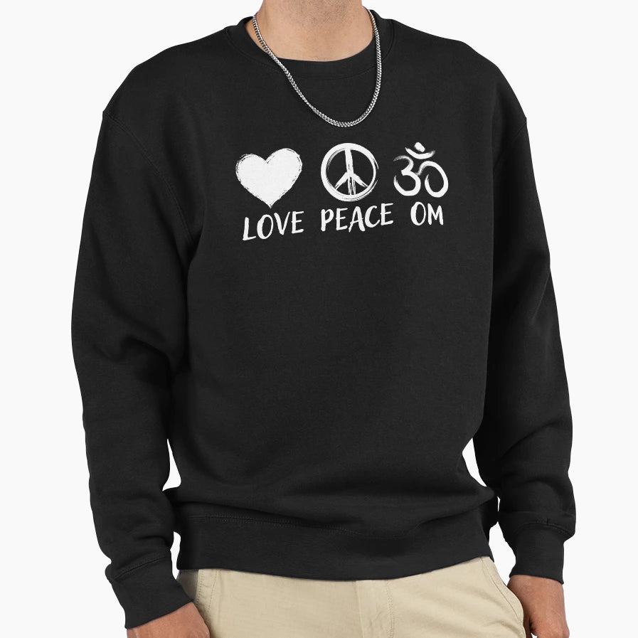 Love Peace Om Spiritual Symbol Sweatshirt - Aesthetic Graphic Men Women - T-Shirt, Sweatshirt, Hoodie