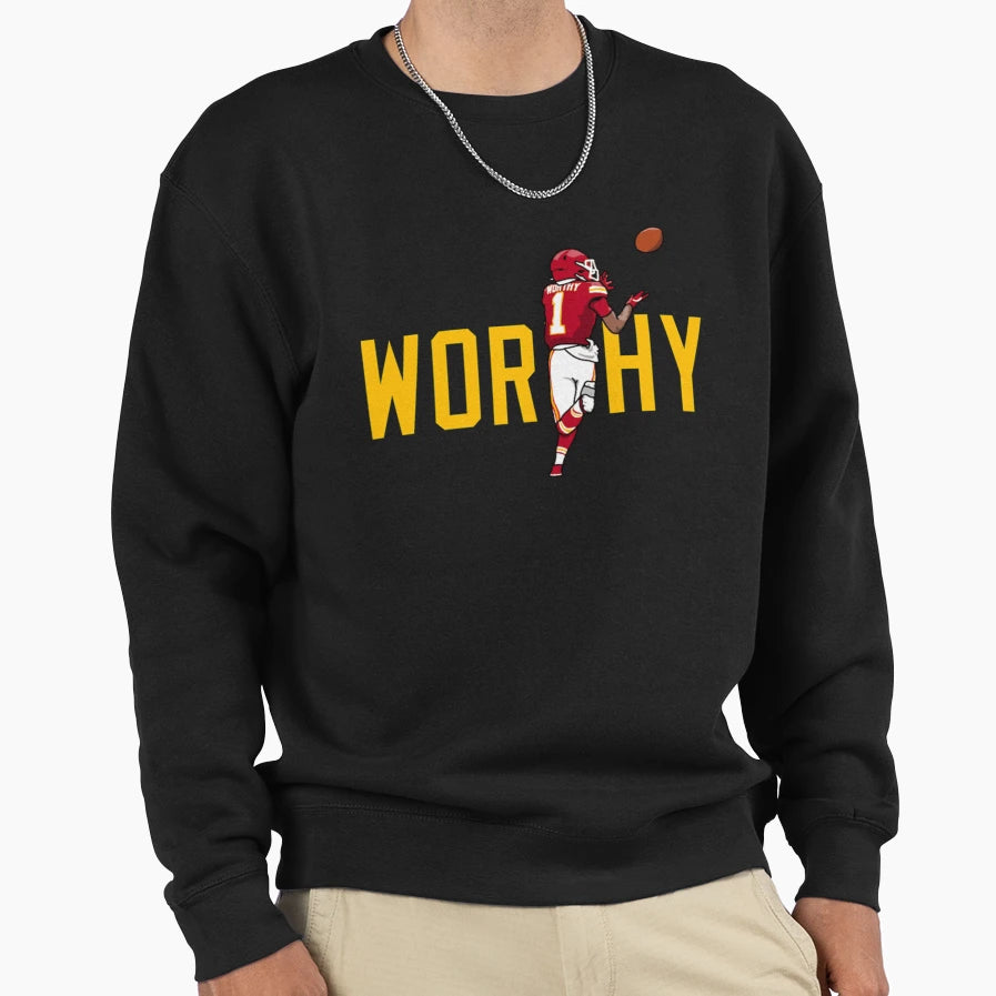 Red Football Player Catching Ball Sweatshirt - Custom Art Print Unisex - T-Shirt, Sweatshirt, Hoodie