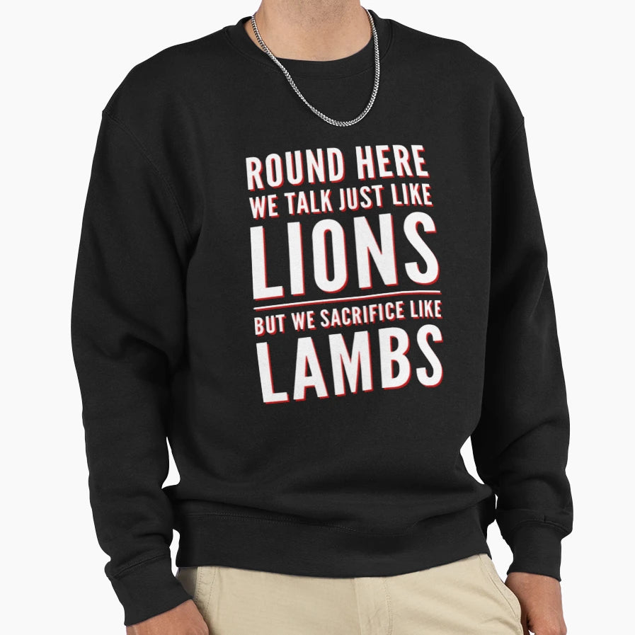 Lions And Lambs Version 4 Sweatshirt - Unique Graphic Unisex - T-Shirt, Sweatshirt, Hoodie
