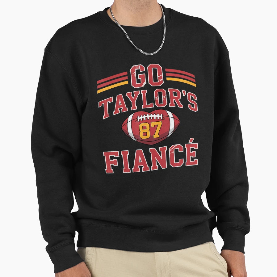 Football Heart Number 87 Go Team Sweatshirt - Unique Graphic for Adults - T-Shirt, Sweatshirt, Hoodie