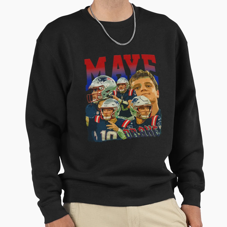 Maye New England Football Bootleg Sweatshirt - Minimalist Print Men Women - T-Shirt, Sweatshirt, Hoodie