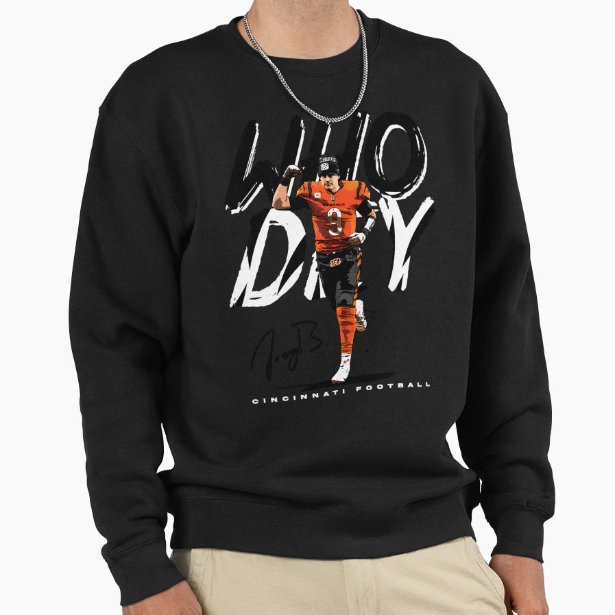 Who Dey Sweatshirt - Trendy Graphic Men Women - T-Shirt, Sweatshirt, Hoodie