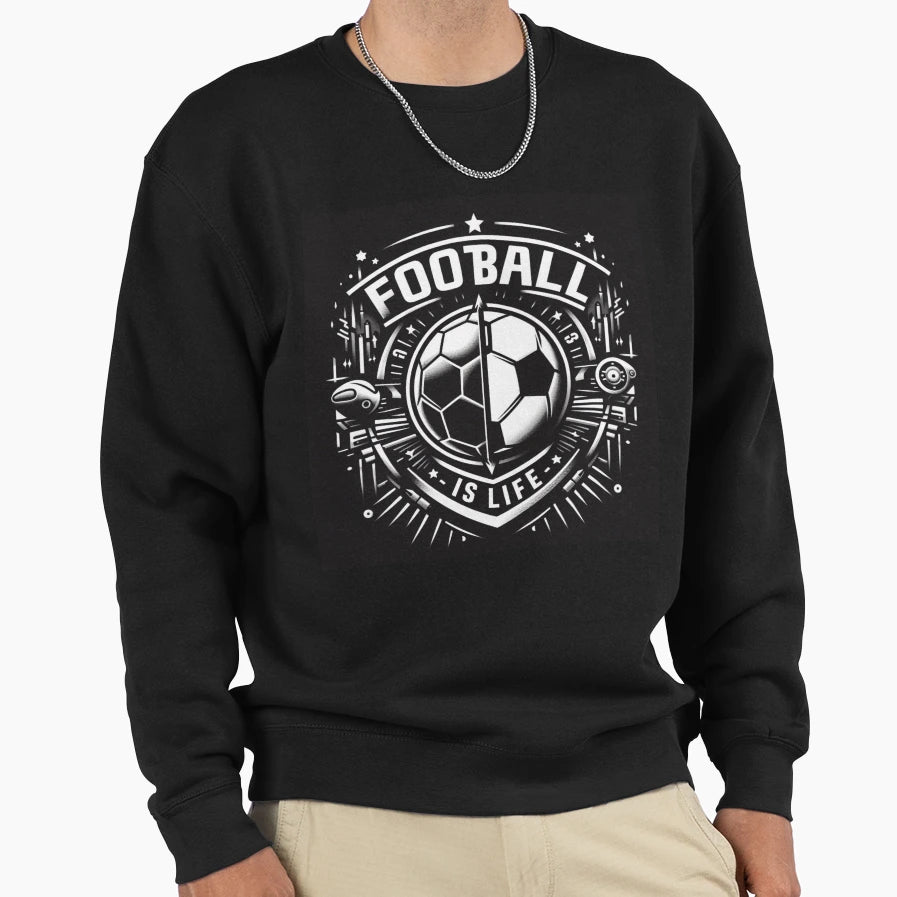 Football Is Life Logo Sweatshirt - Fun Novelty Design Men Women - T-Shirt, Sweatshirt, Hoodie