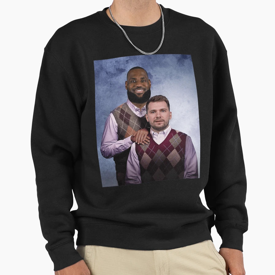 Lebron Luka Lakers Brothers Duo Sweatshirt - Graphic Print for Adults - T-Shirt, Sweatshirt, Hoodie
