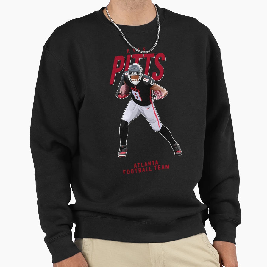 Kyle Pitts 8 Atlanta Football Team Sweatshirt - Aesthetic Graphic Men Women - T-Shirt, Sweatshirt, Hoodie