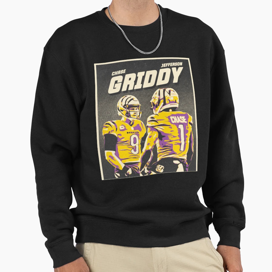 Griddy Duo Jammer Chase And JJ Sweatshirt - Unique Graphic Unisex - T-Shirt, Sweatshirt, Hoodie