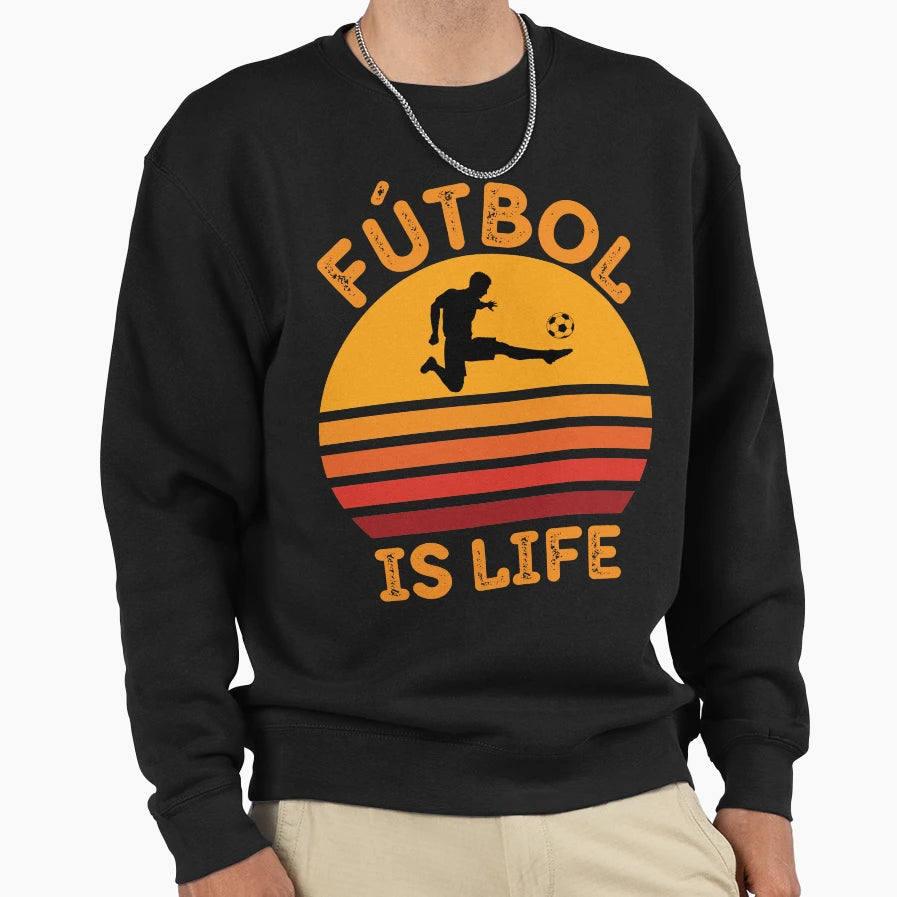 Futbol Is Life World Cup Qatar Sweatshirt - Fun Novelty Design Men Women - T-Shirt, Sweatshirt, Hoodie