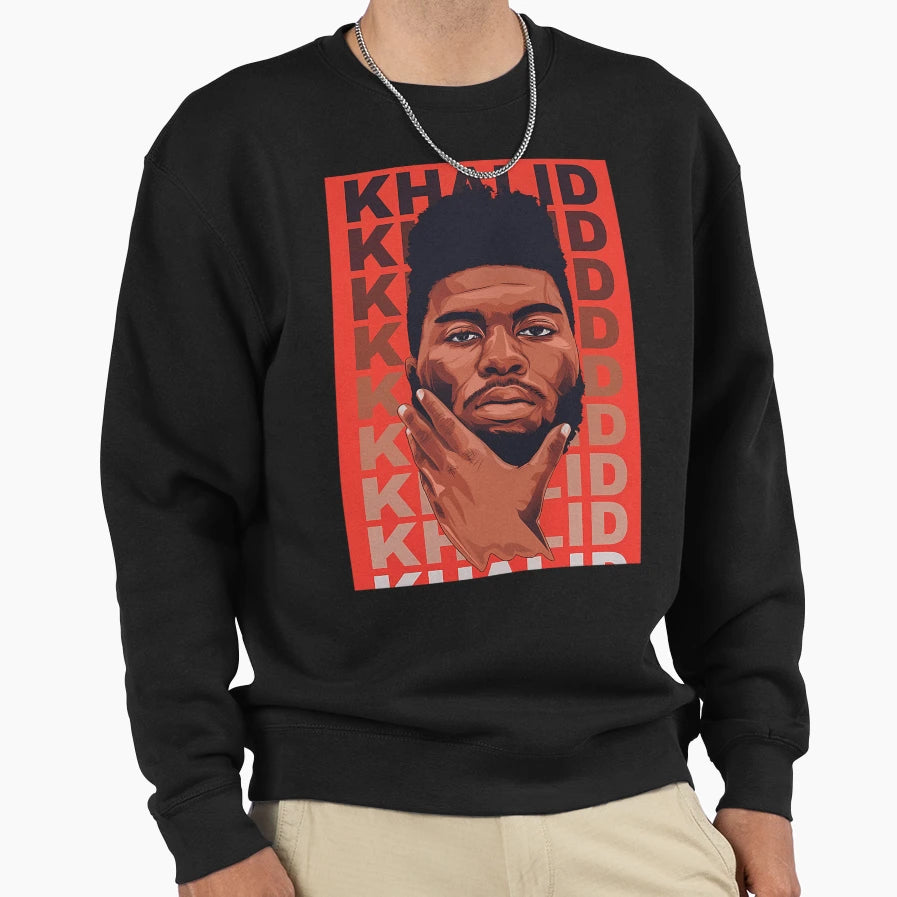American Singer Khalid Sweatshirt - Graphic Print for Adults - T-Shirt, Sweatshirt, Hoodie