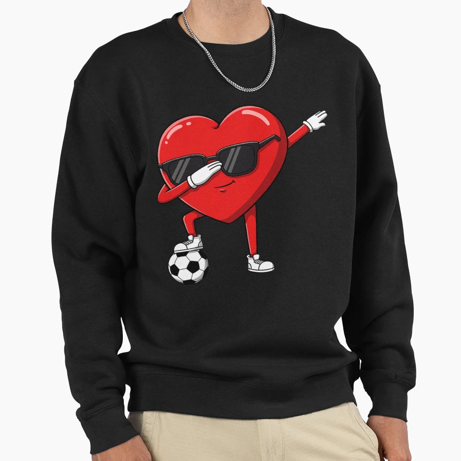 Dabbing Heart Dab Valentines Day Sweatshirt - Streetwear Style Men Women - T-Shirt, Sweatshirt, Hoodie