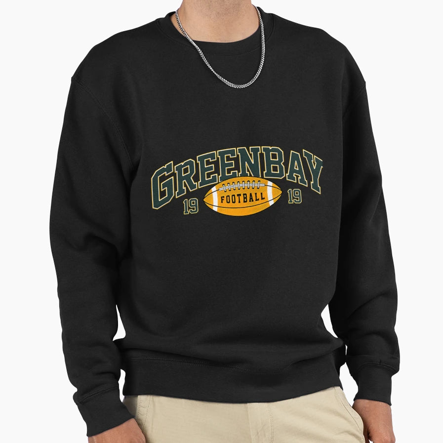 Green Bay Football Varsity Sweatshirt - Casual Everyday Wear for Adults - T-Shirt, Sweatshirt, Hoodie