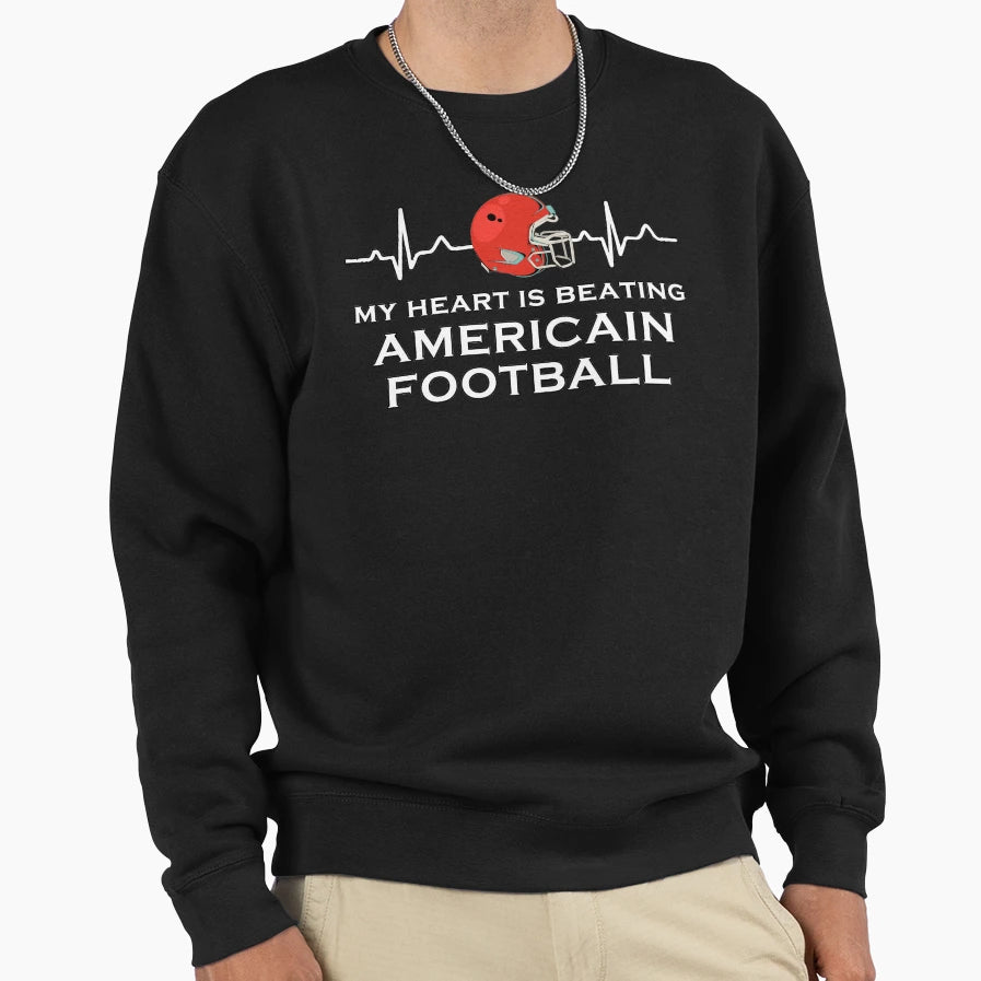 Americain Football Heartbear Sweatshirt - Streetwear Style for Adults - T-Shirt, Sweatshirt, Hoodie