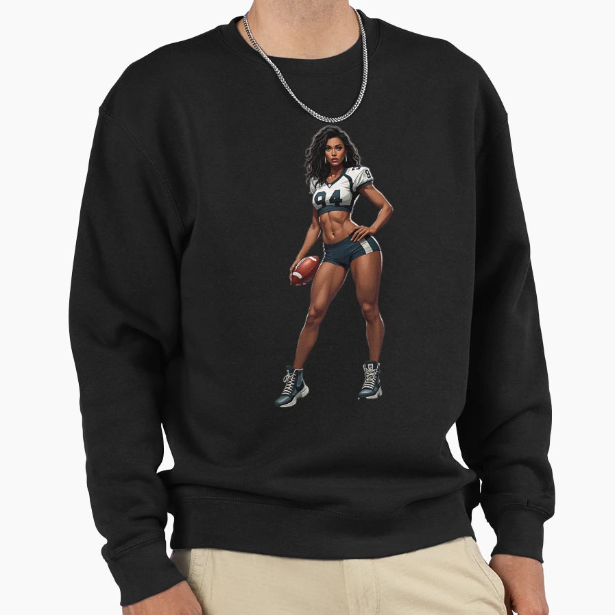 American Football Cheerleader Sweatshirt - Novelty Apparel Men Women - T-Shirt, Sweatshirt, Hoodie