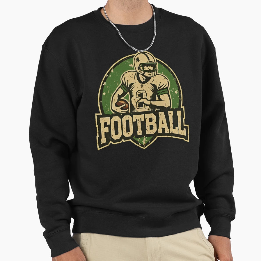 Football Sports Logo Sweatshirt - Casual Everyday Wear Men Women - T-Shirt, Sweatshirt, Hoodie