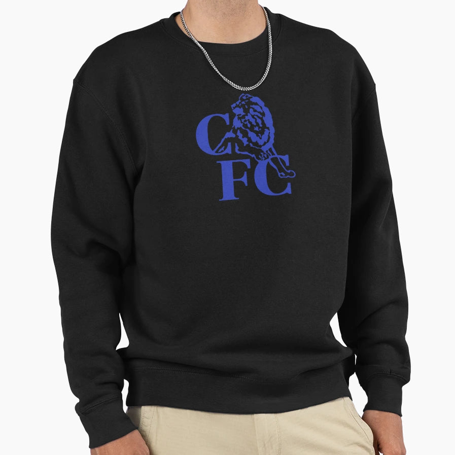 Lion Navy Blue Sweatshirt - Novelty Apparel Unisex - T-Shirt, Sweatshirt, Hoodie