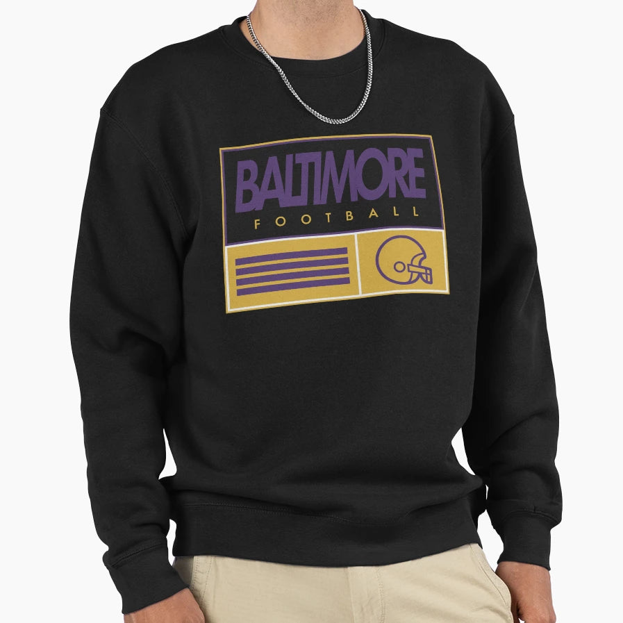 Baltimore Football Sweatshirt - Casual Everyday Wear Unisex - T-Shirt, Sweatshirt, Hoodie