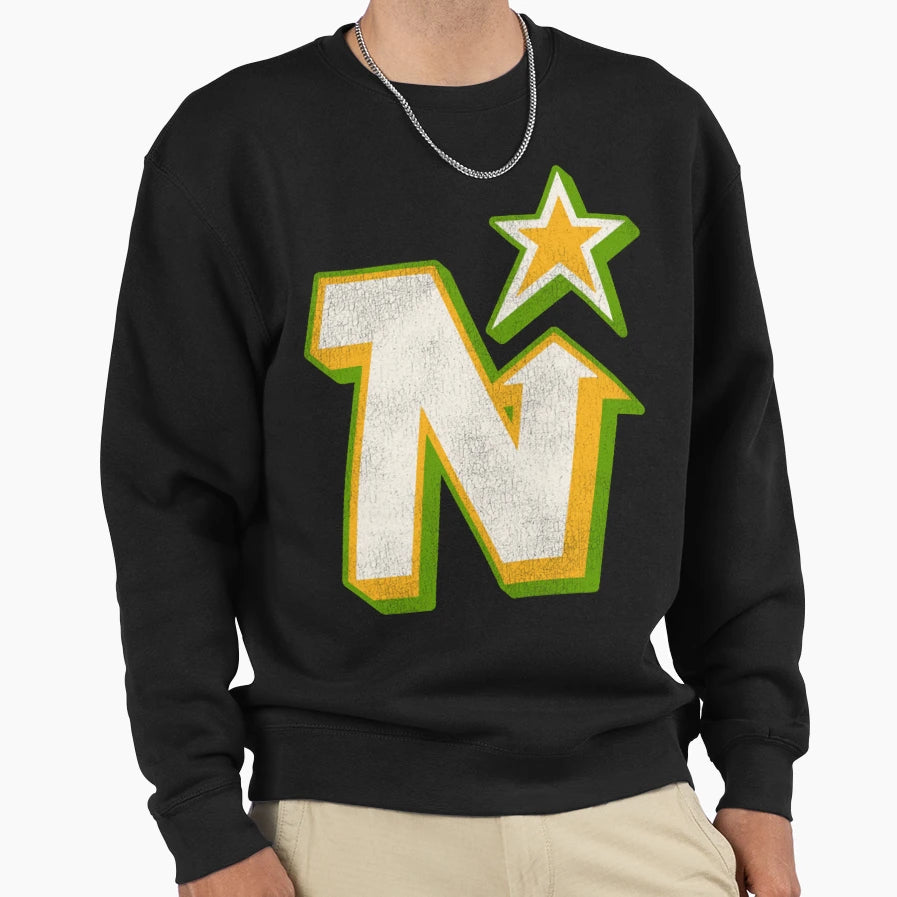 Defunct Minnesota North Stars Sweatshirt - Casual Everyday Wear Men Women - T-Shirt, Sweatshirt, Hoodie