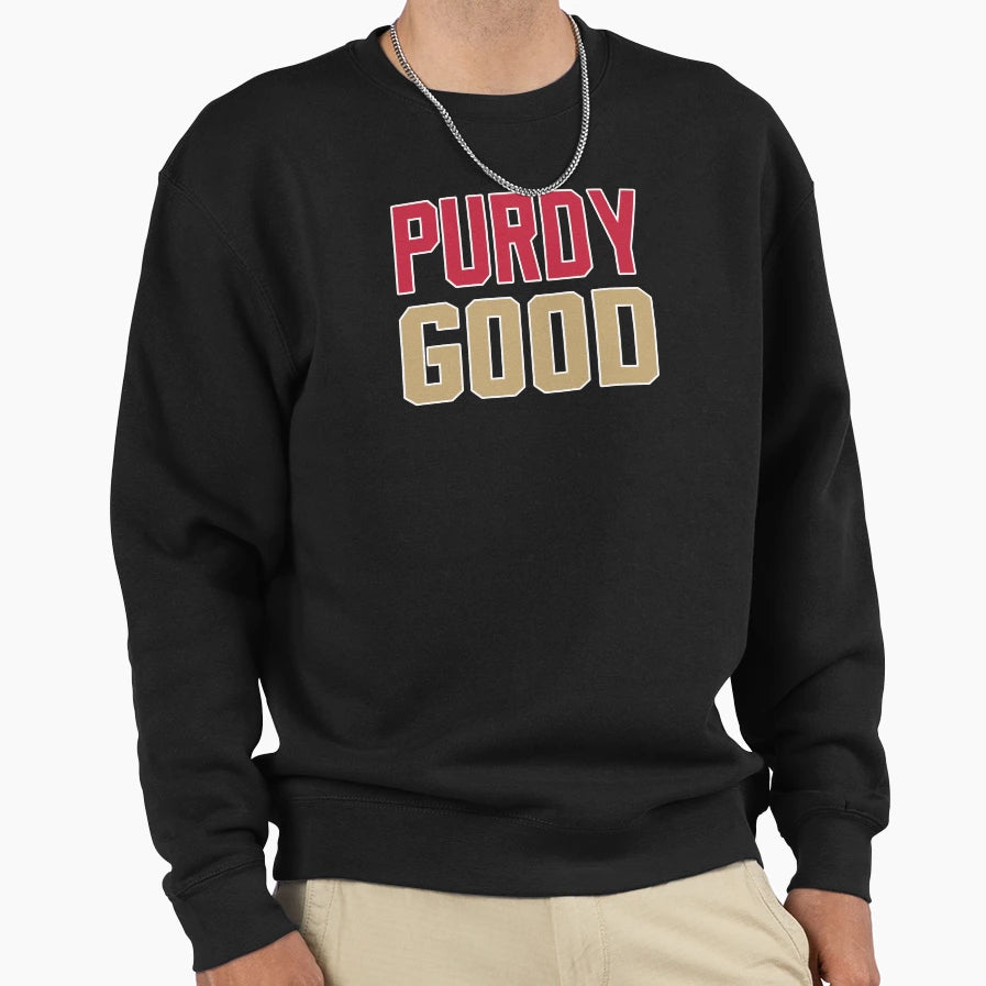 Purdy Good Red And Gold Sweatshirt - Aesthetic Graphic for Adults - T-Shirt, Sweatshirt, Hoodie