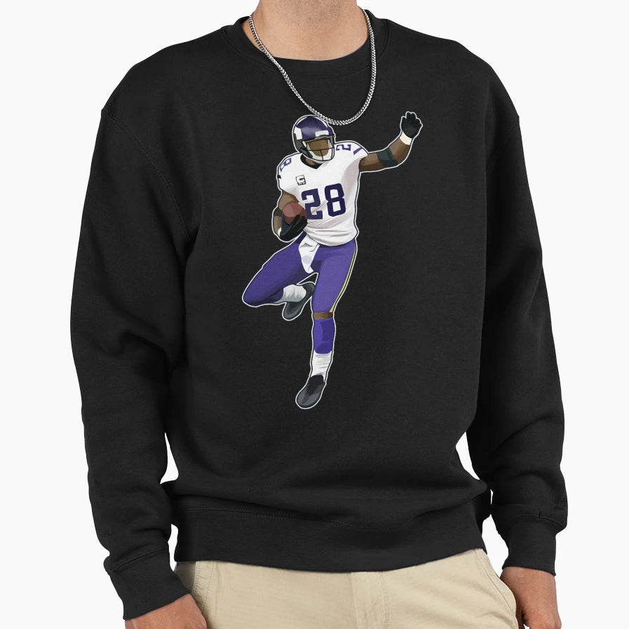 Adrian Peterson Jump Sweatshirt - Aesthetic Graphic Unisex - T-Shirt, Sweatshirt, Hoodie