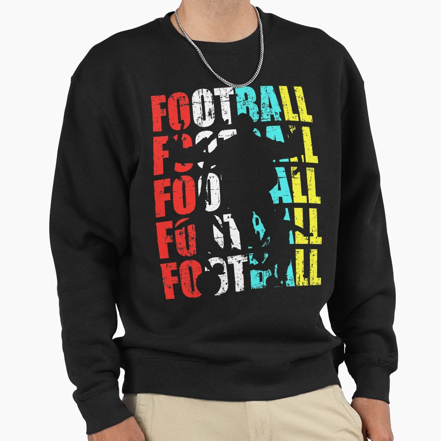 Football Soccer Lover Silhouette Sweatshirt - Minimalist Print Unisex - T-Shirt, Sweatshirt, Hoodie