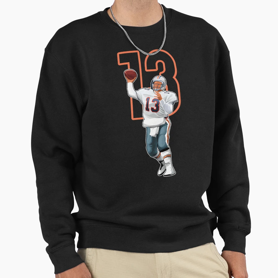 Dan Marino Miami 13 Number Sweatshirt - Casual Everyday Wear Unisex - T-Shirt, Sweatshirt, Hoodie