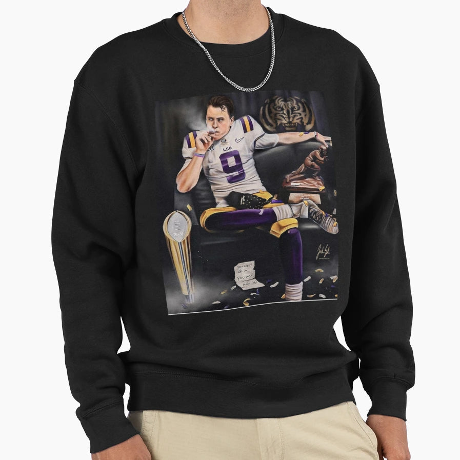 JB Smoking Cigar Painting Sweatshirt - Fun Novelty Design for Adults - T-Shirt, Sweatshirt, Hoodie