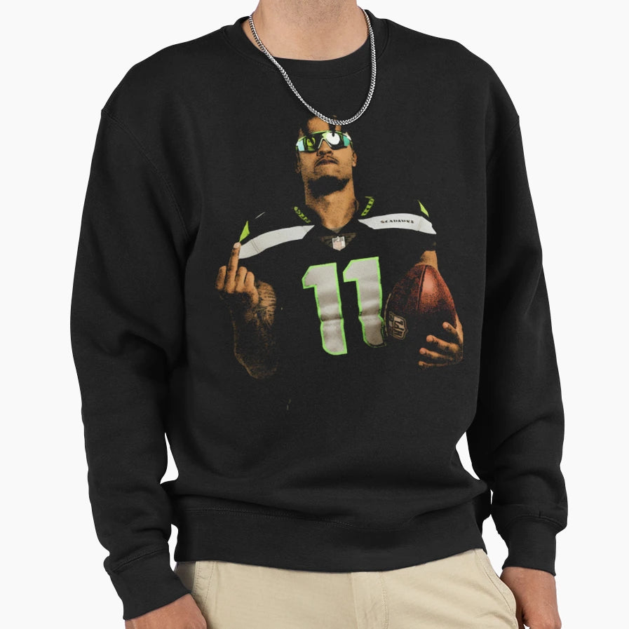 Seahawks Middle Finger Jaxon Sweatshirt - Minimalist Print for Adults - T-Shirt, Sweatshirt, Hoodie