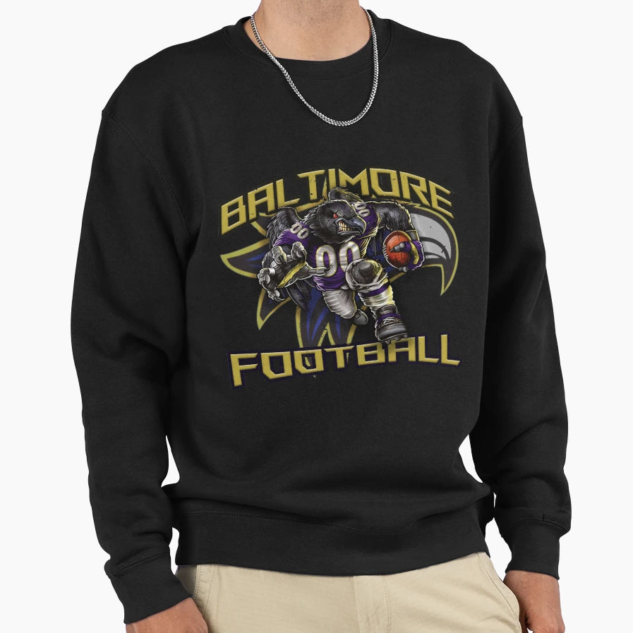 Baltimore Football Sweatshirt - Fun Novelty Design for Adults - T-Shirt, Sweatshirt, Hoodie