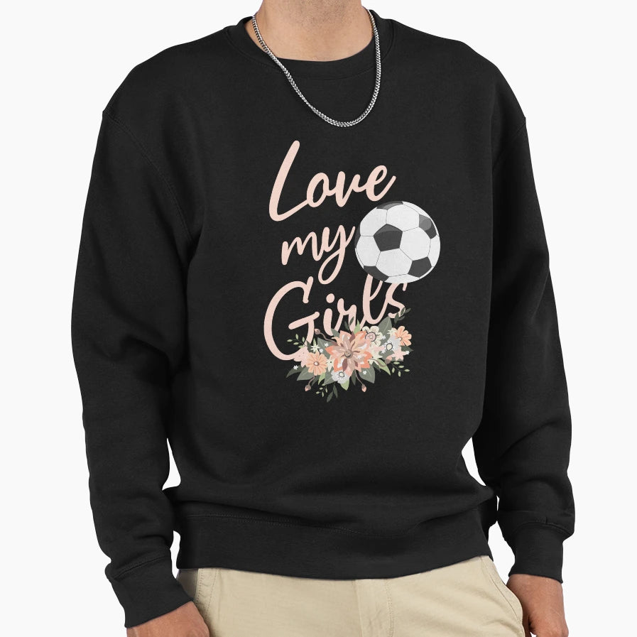Funny Love My Soccer Gift Mom Teen Sweatshirt - Aesthetic Graphic Unisex - T-Shirt, Sweatshirt, Hoodie