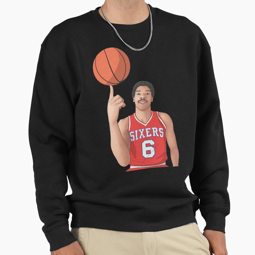 Julius Irving Dr J Sixers Sweatshirt - Aesthetic Graphic Men Women - T-Shirt, Sweatshirt, Hoodie